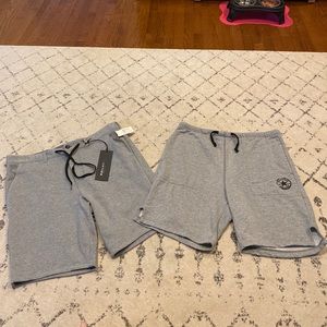 2 Pair Gray Mens Shorts Casual Lounge Large 36 New